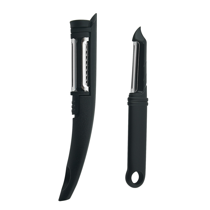 Peeler multifuncțional din plastic, lamă din oțel inoxidabil, pentru curățarea fructelor și legumelor, inclusiv mere și cartofi