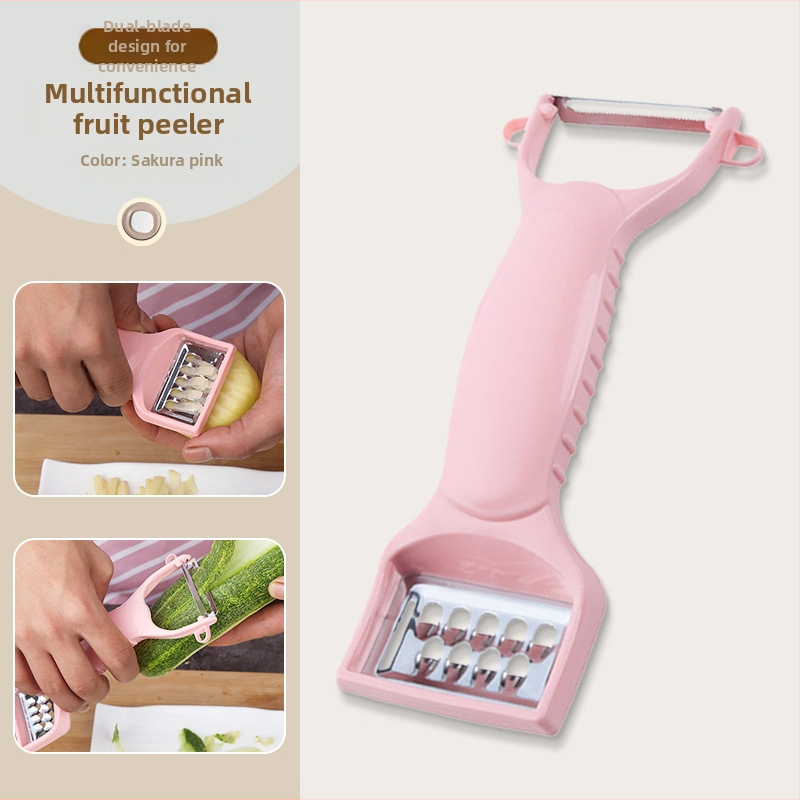 Curățător cu două capete pentru fructe și legume, răzuitor pentru cartofi și castraveți, multifuncțional