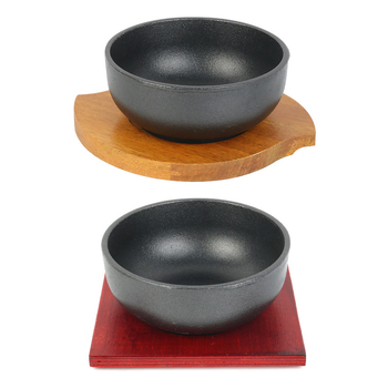 Set din fontă: oală și bol pentru bucătăria coreeană și japoneză, bibimbap în vas de piatră, tăiței Cross‑Bridge, compatibil cu inducția