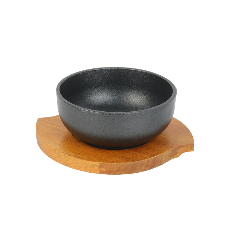 Set din fontă: oală și bol pentru bucătăria coreeană și japoneză, bibimbap în vas de piatră, tăiței Cross‑Bridge, compatibil cu inducția
