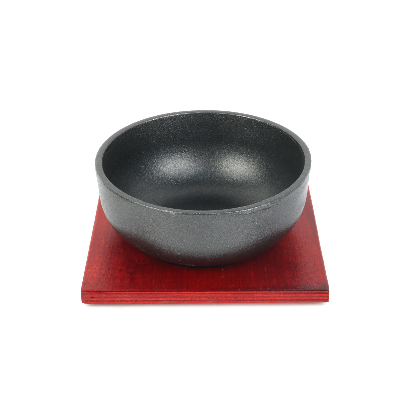 Set din fontă: oală și bol pentru bucătăria coreeană și japoneză, bibimbap în vas de piatră, tăiței Cross‑Bridge, compatibil cu inducția