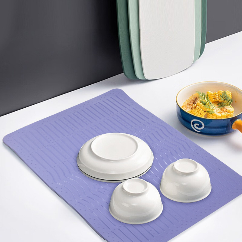 Covoraș din silicon alimentar pentru uscare în bucătărie, antiderapant, rezistent la temperaturi înalte