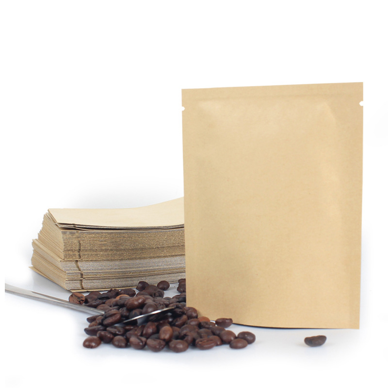 100 pungi de filtre pentru cafea, cu hârtie kraft și folie de aluminiu, ambalaj exterior imprimabil