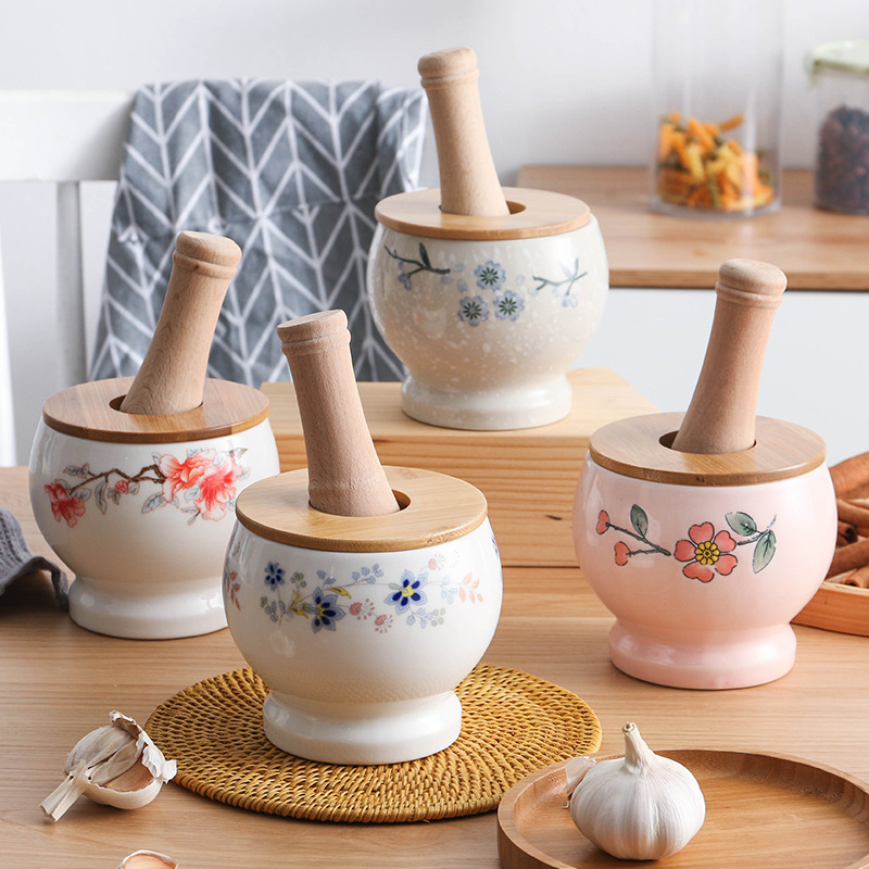 Mojar ceramic pentru usturoi – zdrobitor de usturoi, bucătărie