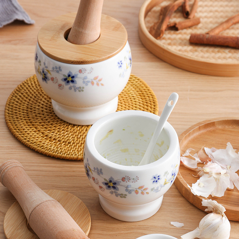 Mojar ceramic pentru usturoi – zdrobitor de usturoi, bucătărie