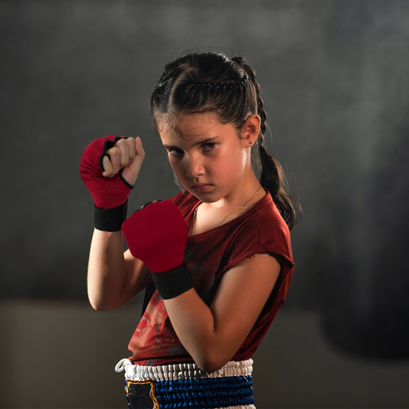 Dječje gel boxing rukavice, rukavice s pola prsta, sanda zavoji za ruke, zavoji, zaštitna tkanina za ruku, Muay Thai zaštitne rukavice