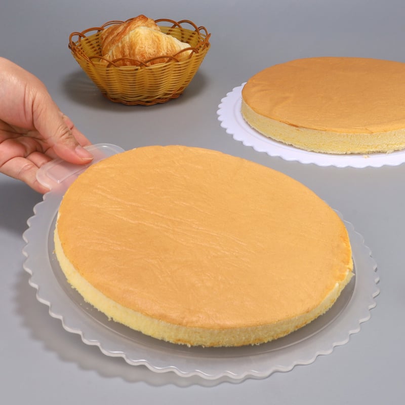 Bază rotundă pentru tort de 8 inch, reutilizabilă, din plastic dur, covoraș de copt cu strat gros
