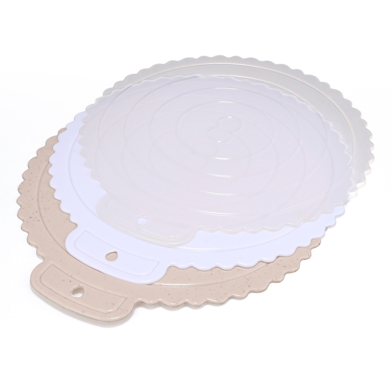Bază rotundă pentru tort de 8 inch, reutilizabilă, din plastic dur, covoraș de copt cu strat gros