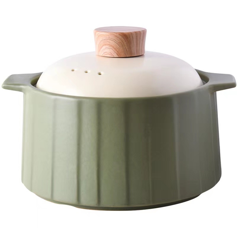 Oală ceramică Mija pentru aragaz, mică, 2,1–4 L, vas glazurat pentru supe și orez.