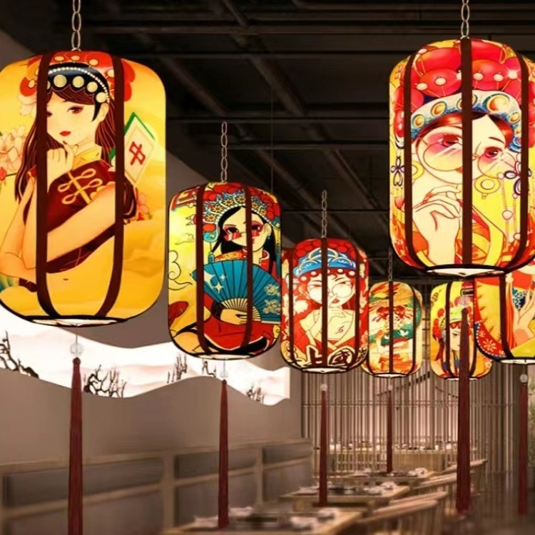 Felinare în stil chinezesc pentru străzi pietonale în aer liber, atracții turistice și decor cultural în orașe vechi, felinare de tip palat pentru tavan