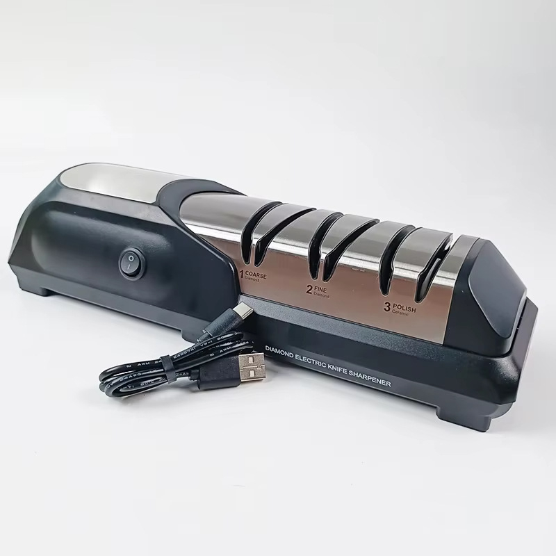 Aparat de ascuțit cuțite electric, complet automat, multifuncțional, pentru uz casnic, piatră de ascuțit cuțite