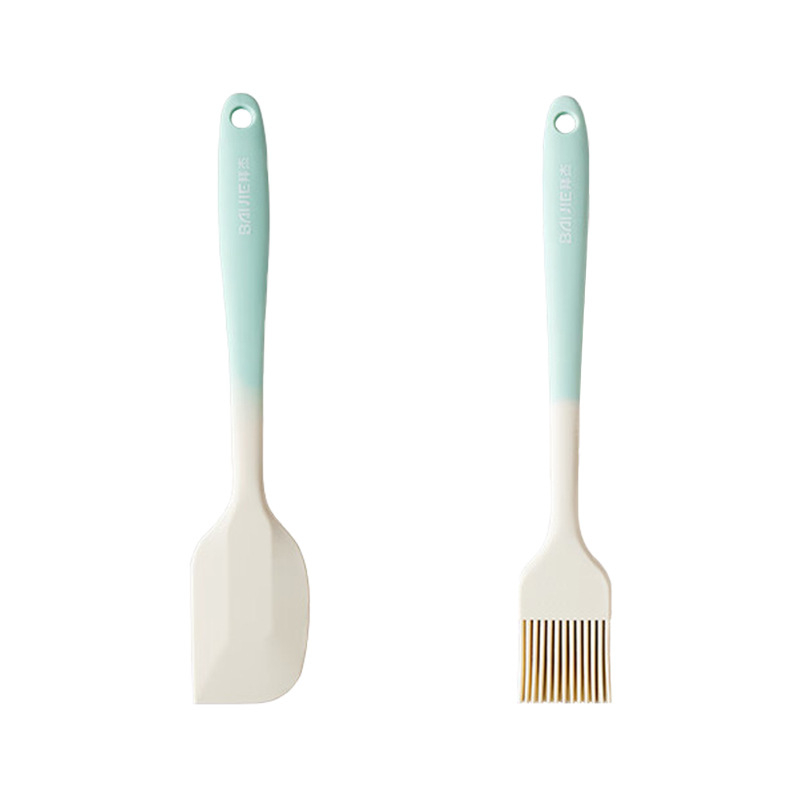 Set spatule din silicon pentru coacere - spatule din silicon alimentare, rezistente la temperaturi înalte, pensulă pentru ulei, spatulă pentru cremă de tort și pensulă pentru condimente.