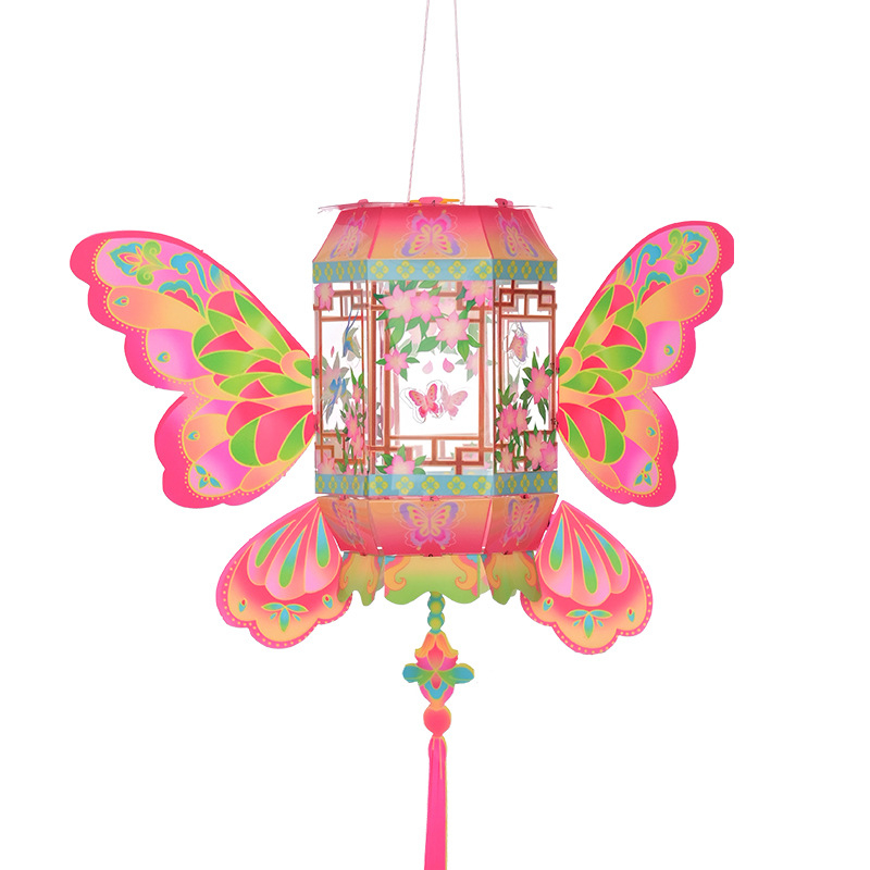 Lanterne pentru Festivalul Primăverii, lanterne de mână, kit DIY pentru copii, lanterne tradiționale creative, în stil chinezesc