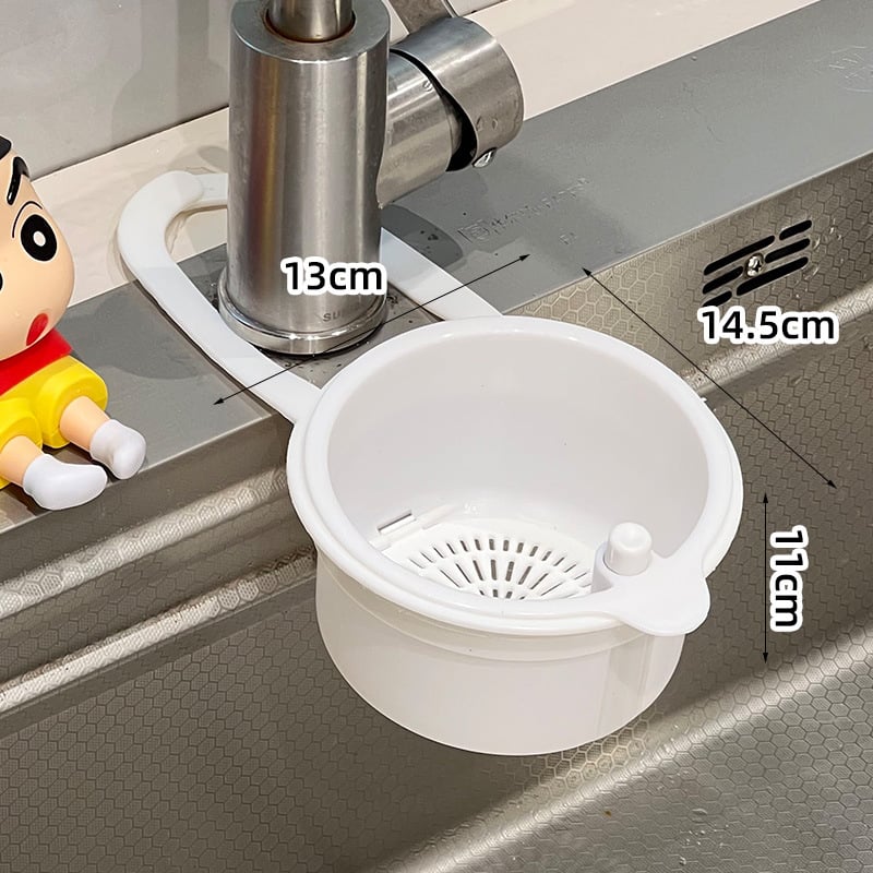 Coș suspendat pentru chiuvetă, filtru pentru resturi alimentare, pentru spălarea fructelor și scurgere.