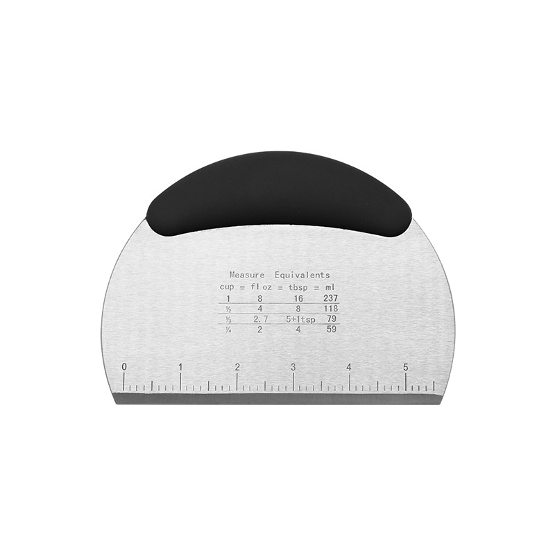 Spatulă semicirculară pentru făină, cu scară de măsurare, din PP
