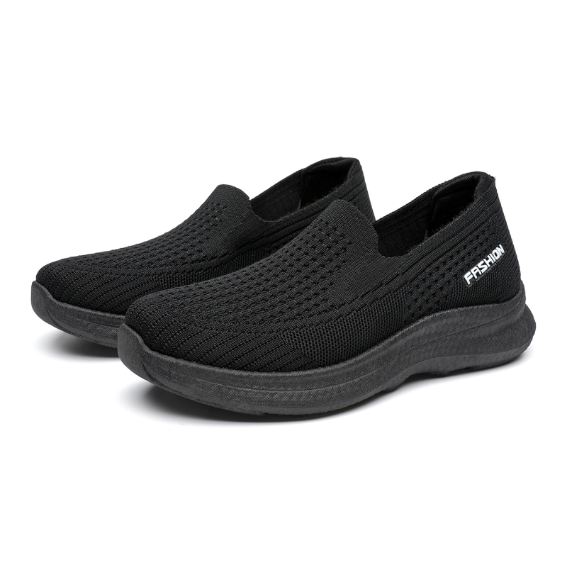 Дамски Slip-On обувки с дишащ Flyknit дизайн, ежедневни маратонки за разходка, леки и удобни