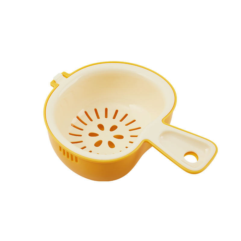 Coș dublu pentru scurgerea fructelor și farfurie pentru fructe – uz casnic, elegant și creativ
