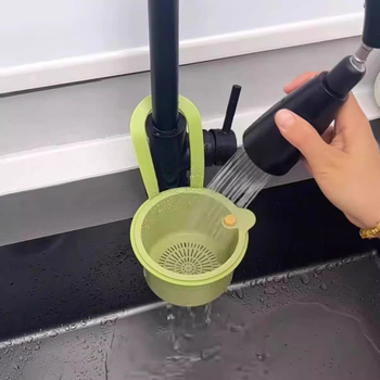 Coș suspendat pentru drenajul chiuvetei de bucătărie — separator pentru resturi alimentare și coș filtrant pentru spălarea fructelor