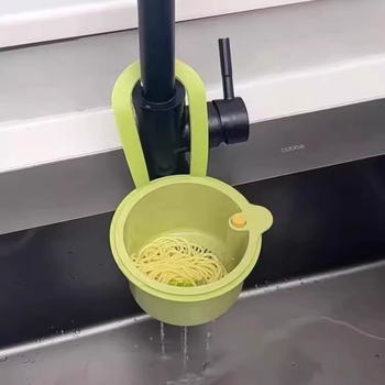 Coș suspendat pentru drenajul chiuvetei de bucătărie — separator pentru resturi alimentare și coș filtrant pentru spălarea fructelor