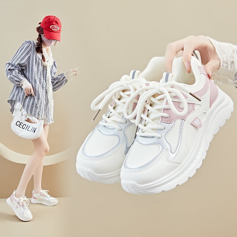 Ženske tenisice tip Dad Shoes, korejska verzija - debeli potplat, povećanje visine, visoki gornji dio, svakodnevni gradski stil, model G2503