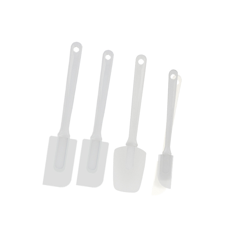 Spatulă din silicon pentru coacere, rezistentă la temperaturi înalte; spatulă pentru amestecarea aluatului și a cremei pentru prăjituri, set mic, mediu și mare, placă de agățat pentru prăjituri