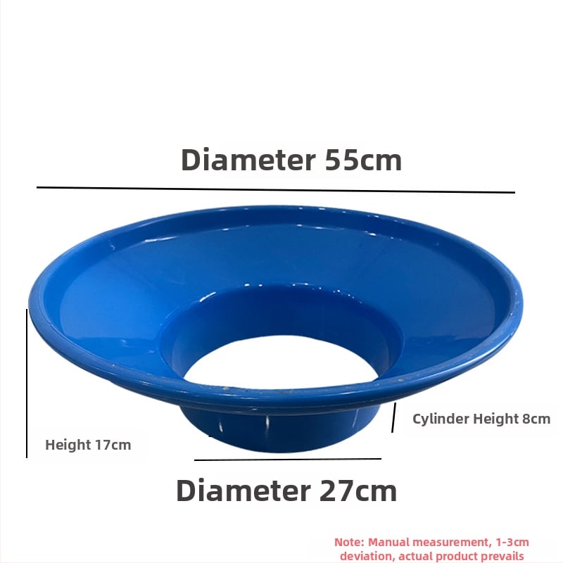 Pâlnie cu diametru mare și gură groasă, recipient de colectare din plastic cu filtru, pentru drenarea vinului la scară industrială