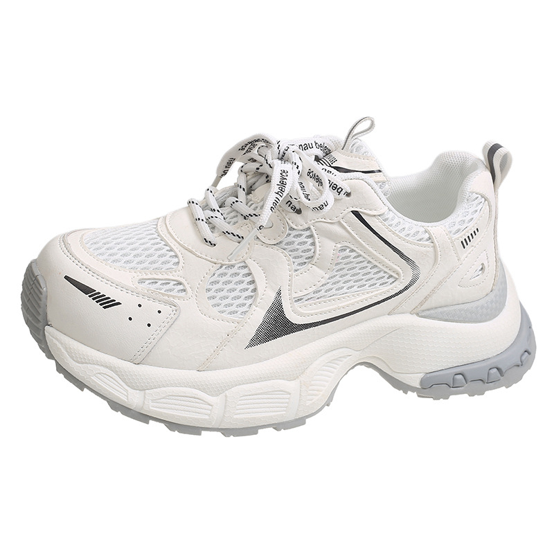 Дамски обувки Dad Sneakers с дишаща мрежеста горна част, дебели подметки за повишаване на височината, ежедневни маратонки за бягане