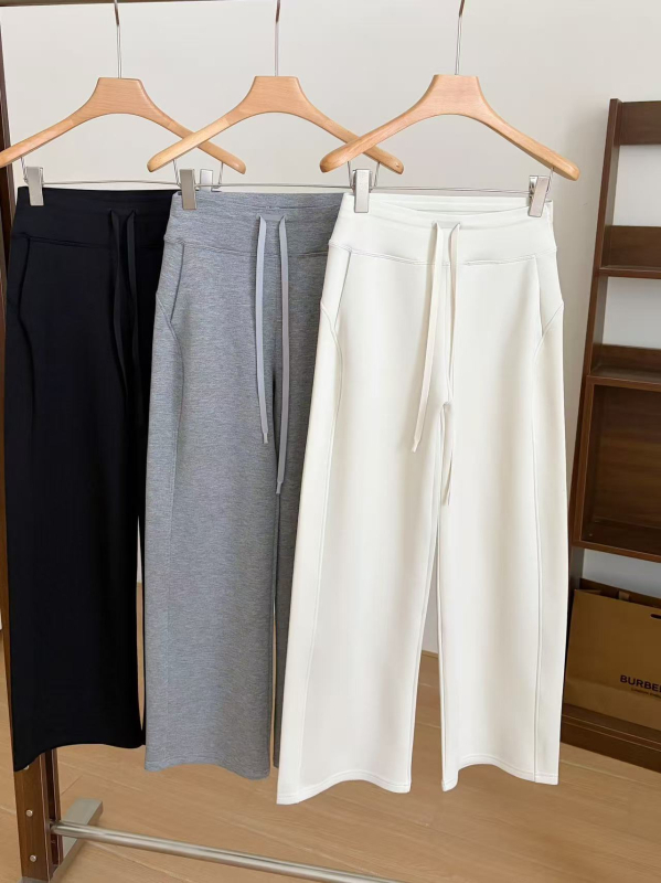 Ženske hlače u Lulu stilu inspirirane oblacima, jesenske casual udobne, visoki struk, drapirani kroj, široke nogavice, luksuzan dojam