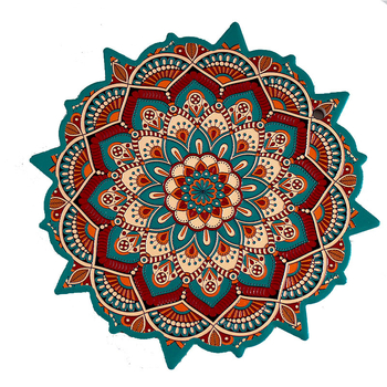 Mandala ανάγλυφη κεραμική σουπλά 20 cm με φλοράλ μοτίβο
