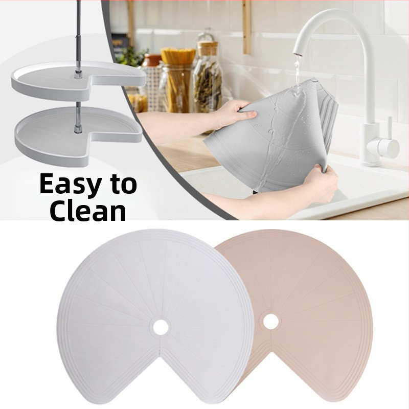 Silikónová podložka pre Lazy Susan do skrinky — protisklzná, odolná voči teplu, ľahko čistiteľná