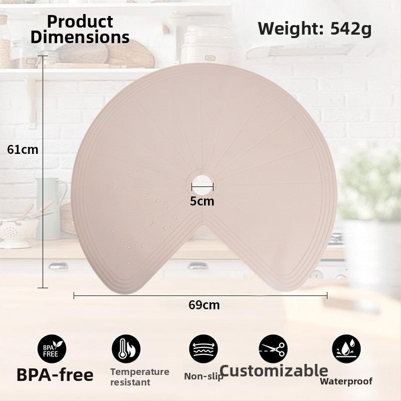 Silikónová podložka pre Lazy Susan do skrinky — protisklzná, odolná voči teplu, ľahko čistiteľná