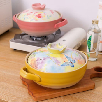 Caserolă ceramică japoneză pentru aragaz, oală pentru orez și supă, rezistentă la temperaturi înalte, fără fisuri, capacitate 2,1–3 L sau 3,1–4 L