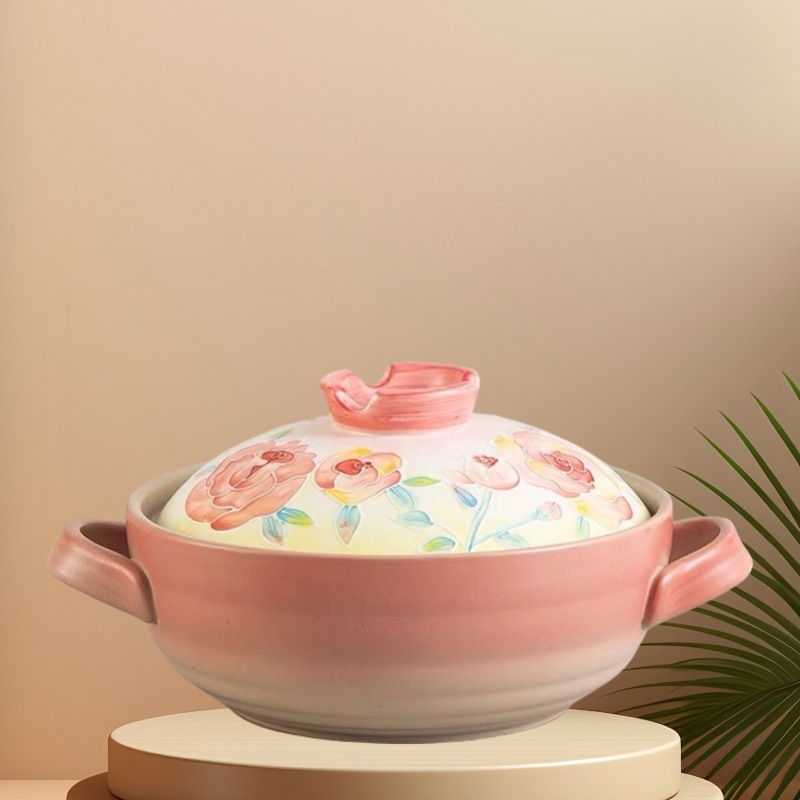 Caserolă ceramică japoneză pentru aragaz, oală pentru orez și supă, rezistentă la temperaturi înalte, fără fisuri, capacitate 2,1–3 L sau 3,1–4 L