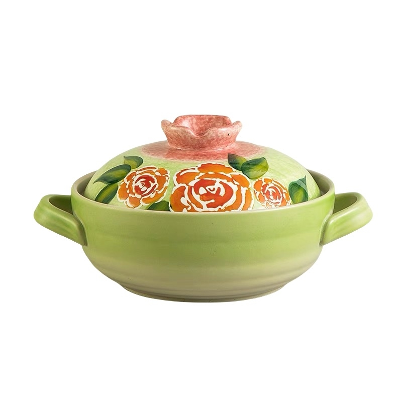 Caserolă ceramică japoneză pentru aragaz, oală pentru orez și supă, rezistentă la temperaturi înalte, fără fisuri, capacitate 2,1–3 L sau 3,1–4 L