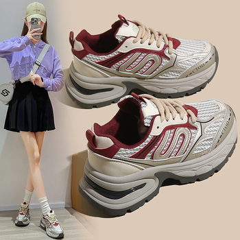 Ženske tenisice u korejskom stilu dad shoes, jesen 2024, sportske casual tenisice s debelom potplatom BS103