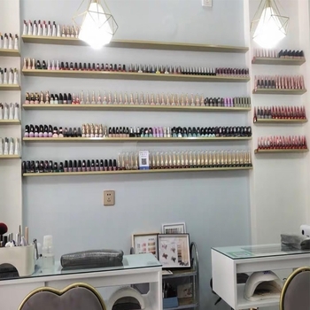Raft de expunere pentru manichiură din fier forjat, montat pe perete, pentru oje, stilat și practic