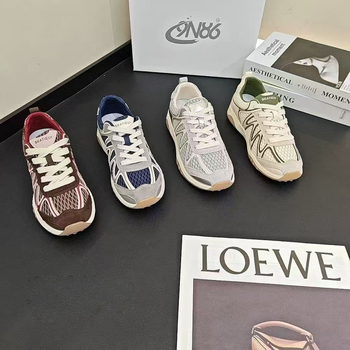 Női ezüst színű vastagtalpú sportcipő, 2025 őszi modell, lélegző háló felsőrész, mindennapi cipő, dad shoe stílus, Forrest Gump stílus