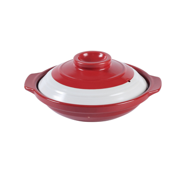 Dan Yun oală ceramică plată, rezistentă la crăpare, pentru gătit uscat, potrivită pentru fructe de mare, ciorbă cu cap de pește și oală cu capac