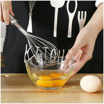Bețișor de mixat ouă din oțel inoxidabil, manual, 12 inch