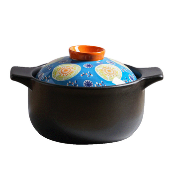 Vas ceramic din porțelan pentru aragaz – oală pentru supă, tocăniță, terci și orez, 2,1–4 L
