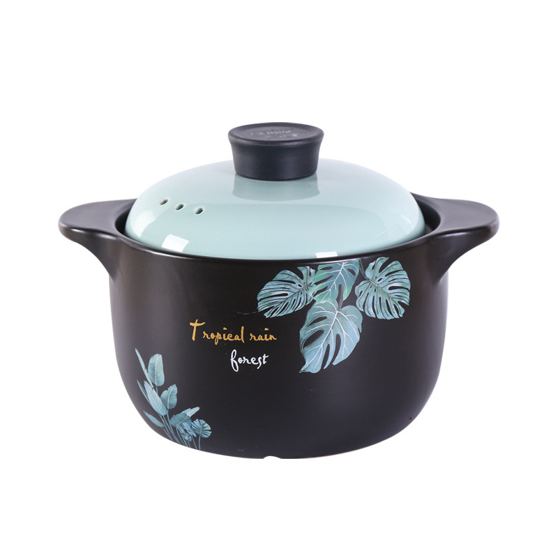 Oală ceramică de gătit, capacitate mare, pentru uz casnic, rezistentă la căldură, cadou