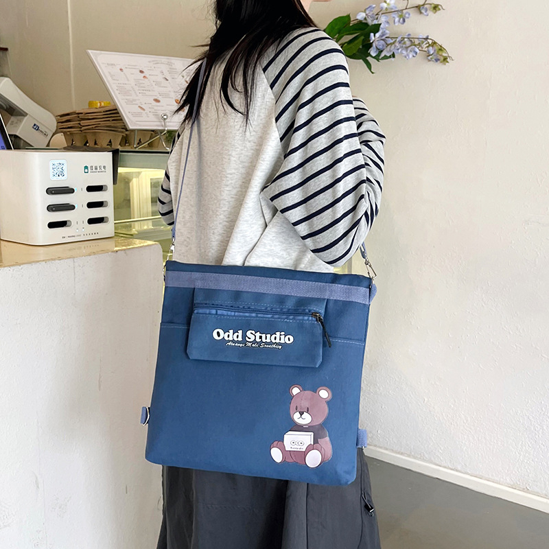 Ženska platnena torba s jednom ili dvije naramenice, crossbody, otisak, velika kapaciteta, sveučilišni stil, torba za podučavanje