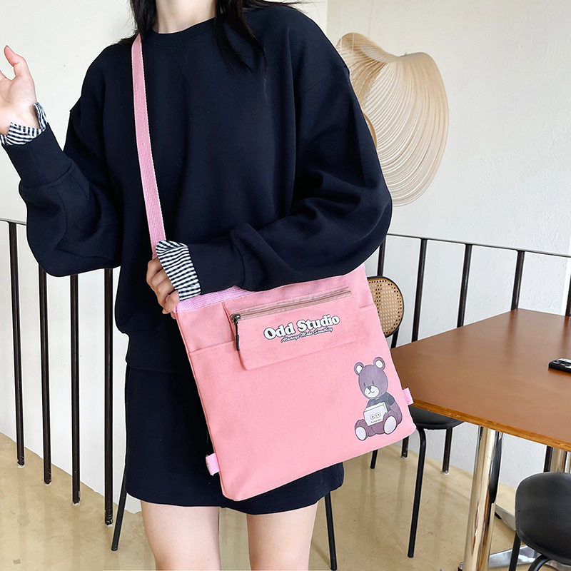 Ženska platnena torba s jednom ili dvije naramenice, crossbody, otisak, velika kapaciteta, sveučilišni stil, torba za podučavanje
