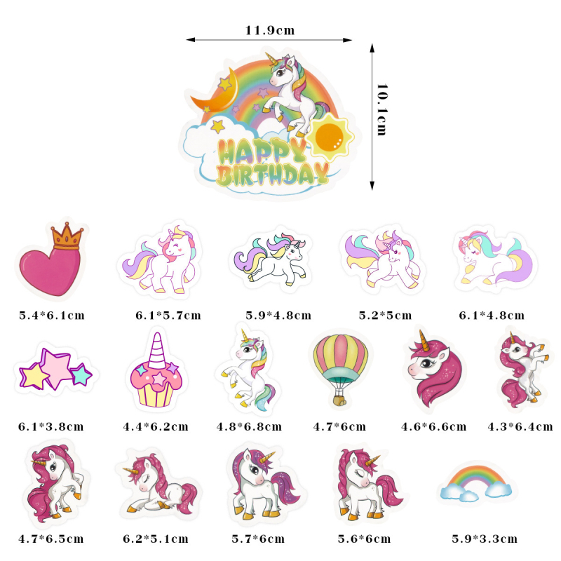 Set de bannere cu unicorn pentru decorul petrecerii de ziua copilului