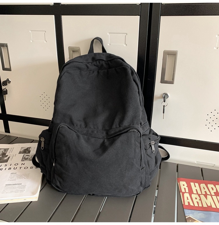 Platneni studentski ruksak u hip-hop stilu s američkim vintage dojmom, svakodnevni ruksak