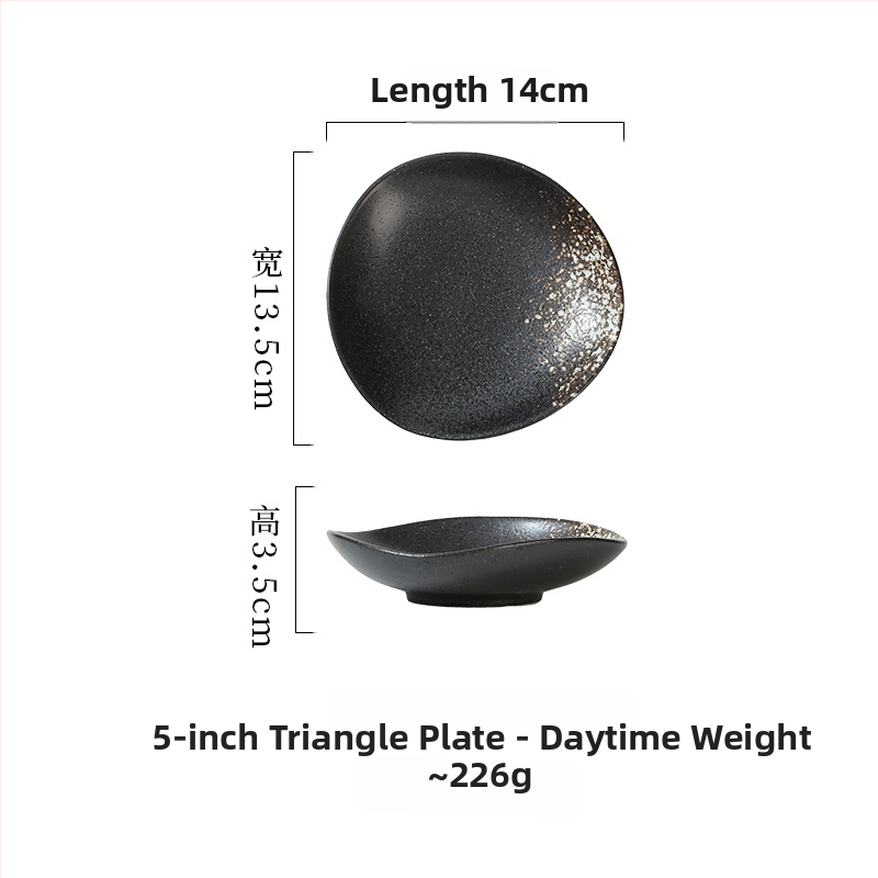 Japonského štýlu keramické riady, nepravidelne tvarované plytšie misky na sushi, sashimu, malé porcie a omáčky, priemer 14–14,9 cm