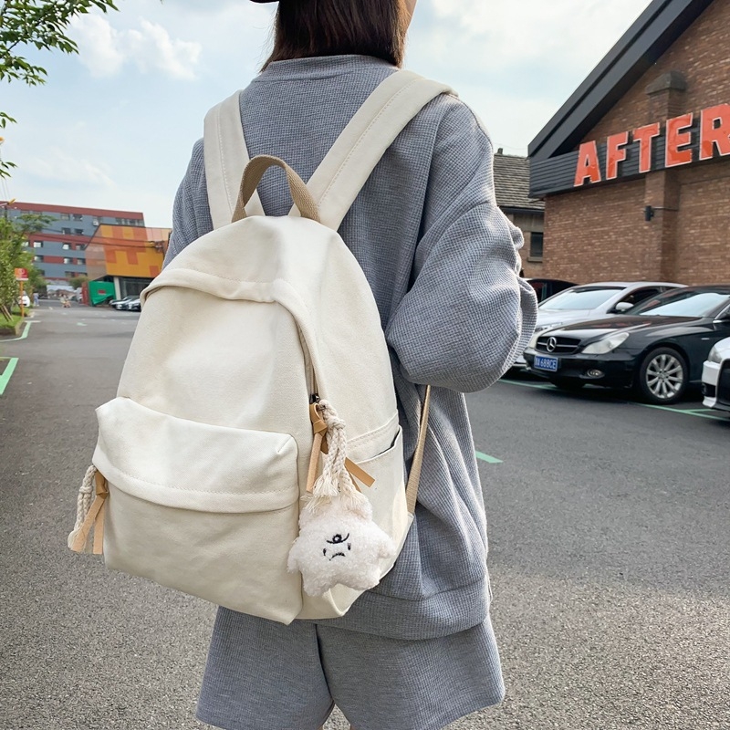 Platneni ruksak za svakodnevnu upotrebu, unisex, gradski minimalistički dizajn, kompatibilan s 14-inčnim prijenosnim računalom, lagan, kapacitet ispod 20 L