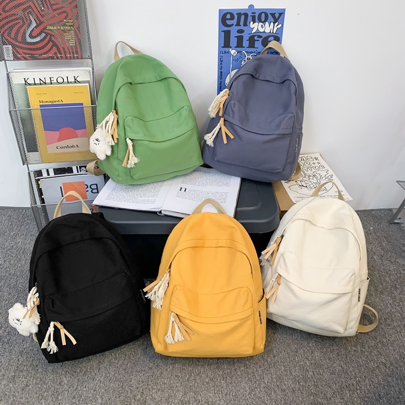 Platneni ruksak za svakodnevnu upotrebu, unisex, gradski minimalistički dizajn, kompatibilan s 14-inčnim prijenosnim računalom, lagan, kapacitet ispod 20 L
