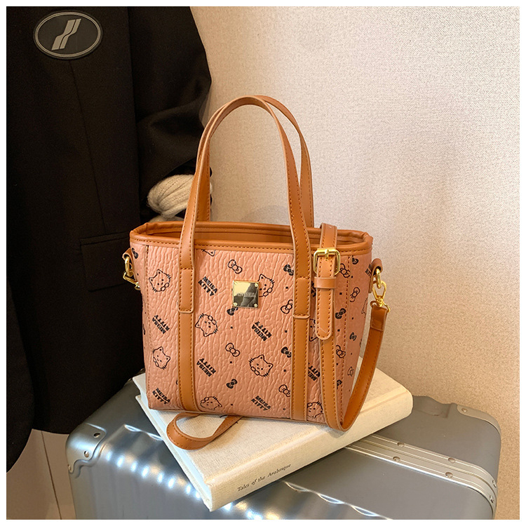 Ženska bucket torbica s printom, crossbody/rameni stil, 2025 novi model