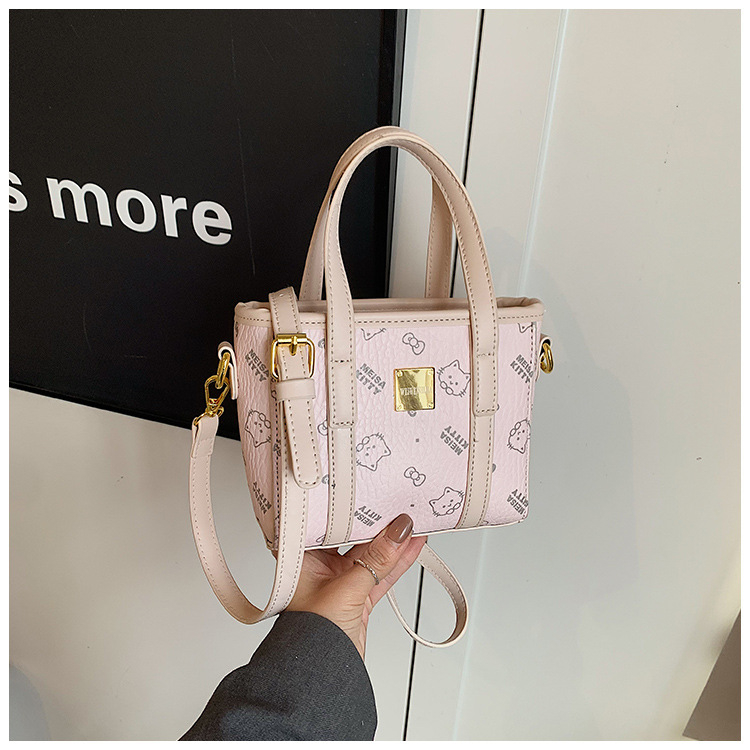 Ženska bucket torbica s printom, crossbody/rameni stil, 2025 novi model